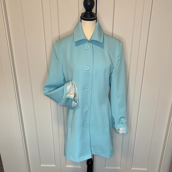 Ellabee Blue Spring Coat MED - Picture 1 of 11